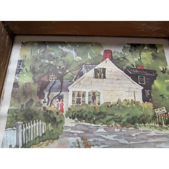 "Sunshine And Shadows" Framed Print By William Wetmore Story 10"x12" Rustic Gold - Picture 4 of 7